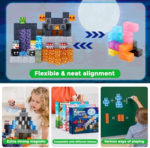 Magnetic Blocks - 100PCS Dark Mechanical Guardian Castle Building Set