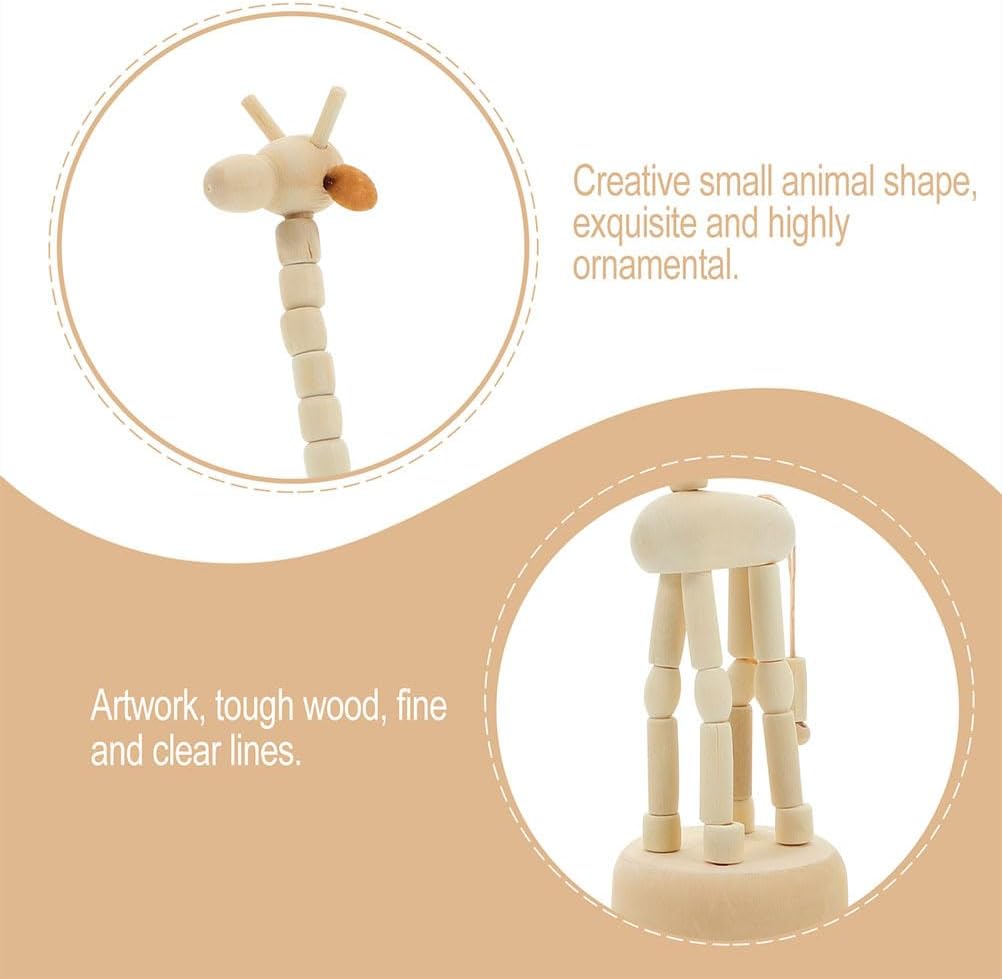 3Pcs Wooden Finger Puppets for DIY Crafts and Decor