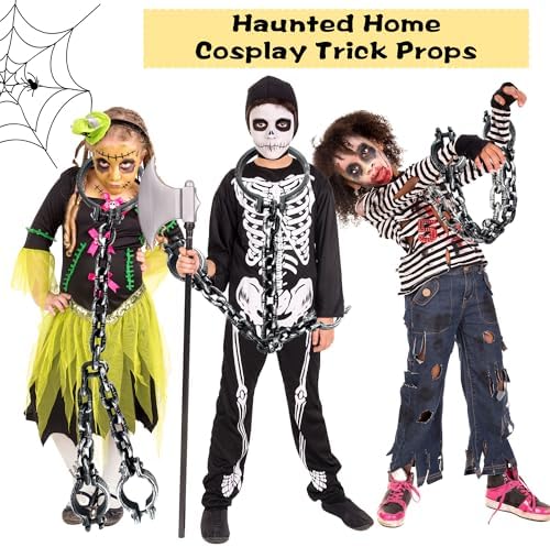 Plukeen 3 Pcs Jumbo Plastic Chain Costume Prop