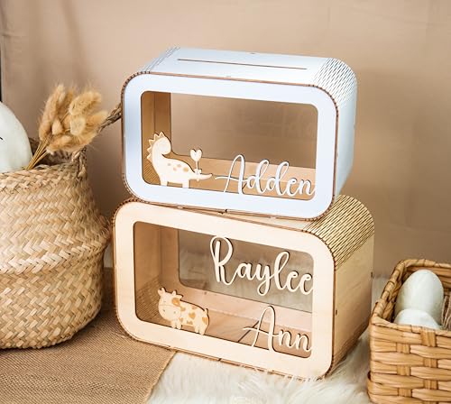 Kiuties Wooden Piggy Bank - Personalized Kids Savings Toy