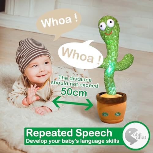 Pbooo Talking Cactus Toy with Singing Dancing