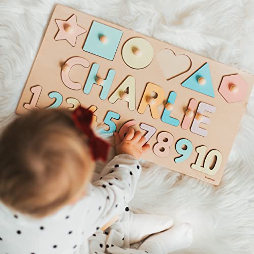 Personalized Name Puzzle With Shapes and Numbers for Kids