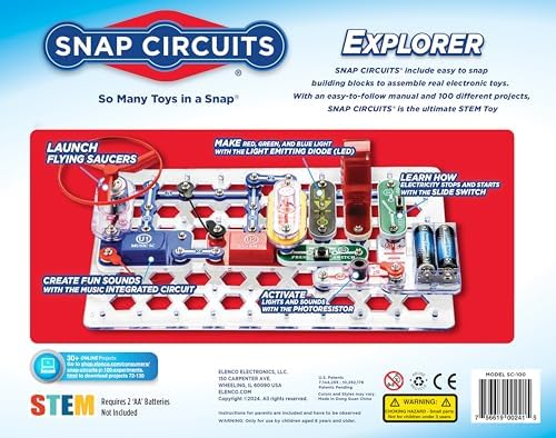 Snap Circuits Jr SC-100 Electronics Kit for Kids 8
