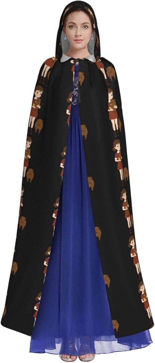 MJHKXLJ Capybara Hooded Cloak for Halloween Costume