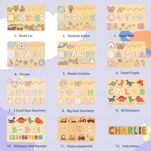 Personalized Name Puzzle - Wooden Montessori Busy Board 1
