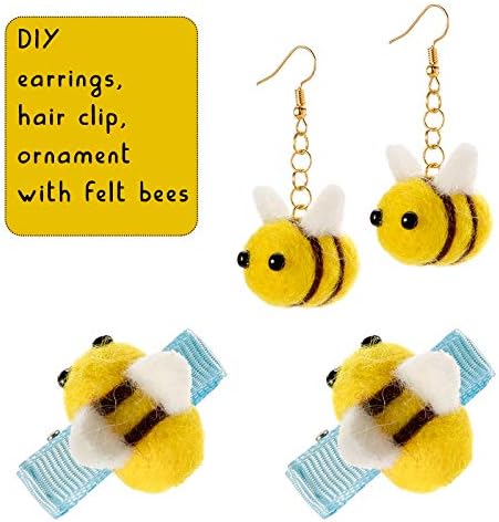 CINPIUK 12 Set Felt Bees for Crafts