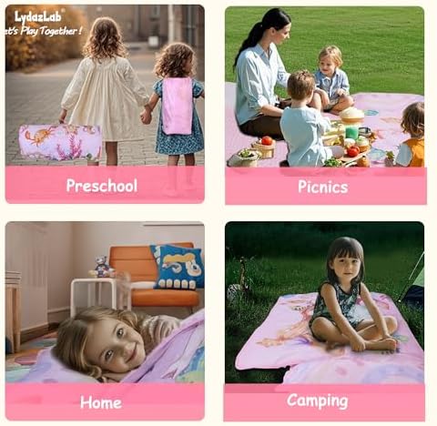 Lydaz Toddler Nap Mat with Pillow Blanket