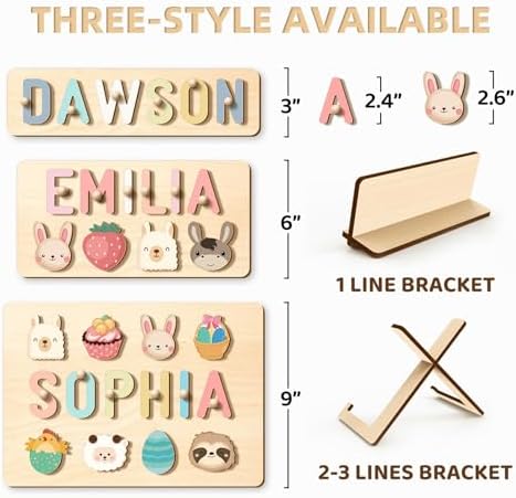 Customizedbee Personalized Wooden Name Puzzle for Toddlers 1