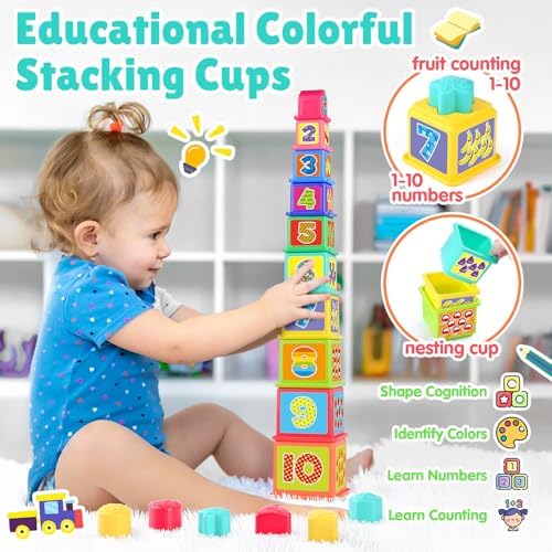 3-in-1 Montessori Toddler Toy for 1-3 Year Olds