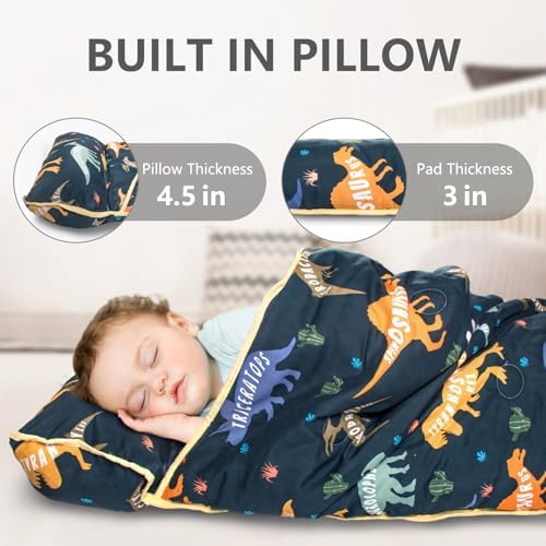 Primlect Thickened Toddler Nap Mat with Pillow and Blanket