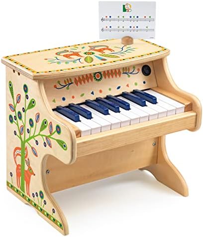 DJECO Animambo 18 Key Electronic Piano - Educational Toy for Kids
