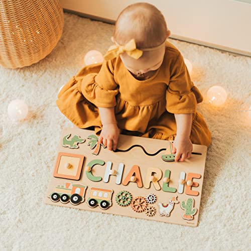 Busy Board For Toddler Girl Educational Wooden Toy