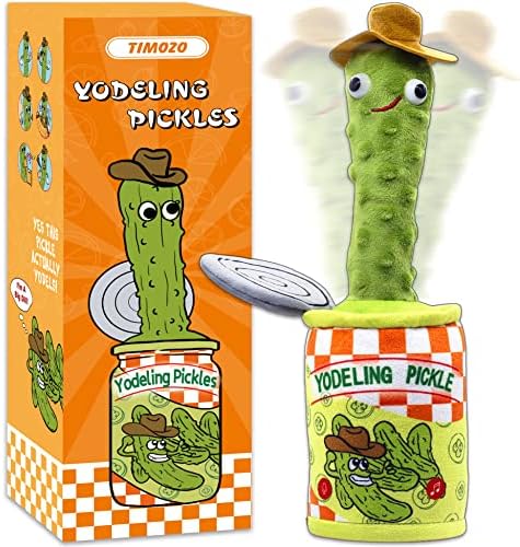 Yodeling Pickle Toy - Rechargeable Talking Plush Gag Gift for All Ages