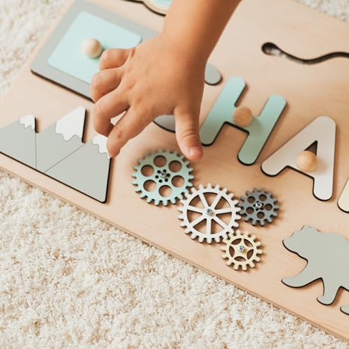 Busy Board For Toddler Girl Educational Wooden Toy