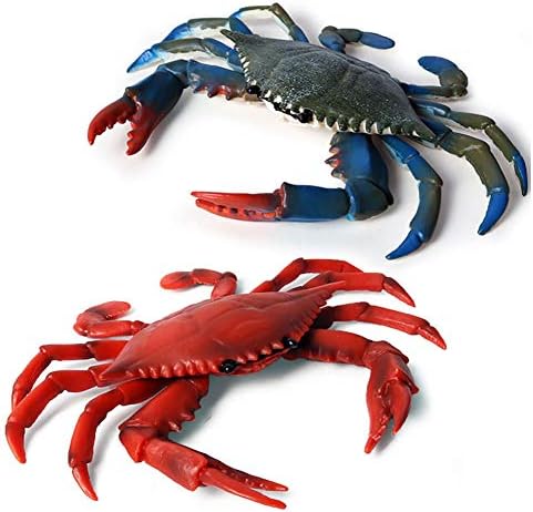 DOYIFUN Realistic Crab Figurine Set 2 Pcs Sea Creature Model Toys