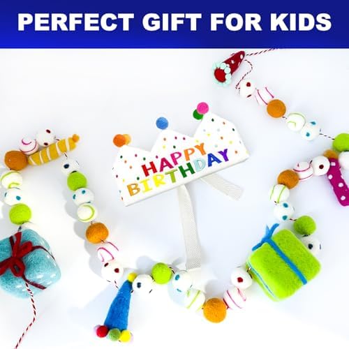 Meygajoe Hand Embroidered Birthday Crown for Kids and Babies
