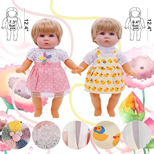 Digabi Girl Doll Clothes 8 PCS for 12 Inch Dolls