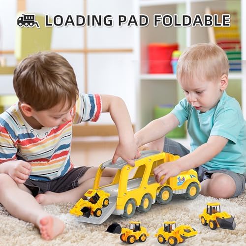 Veslier 5 in 1 Construction Truck Toy for Kids 1-6 Years