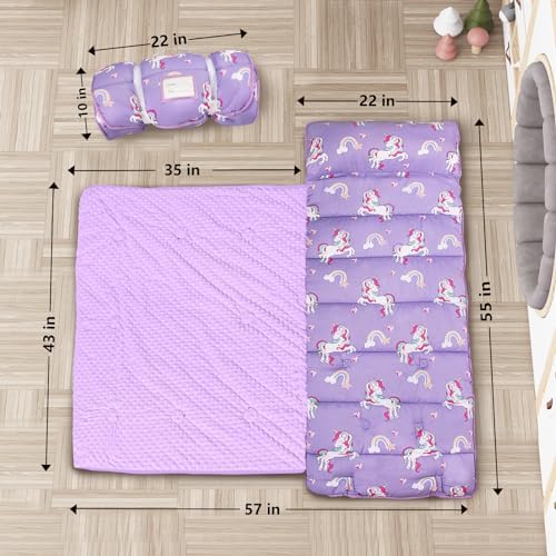 Primlect Toddler Nap Mat with Pillow and Blanket