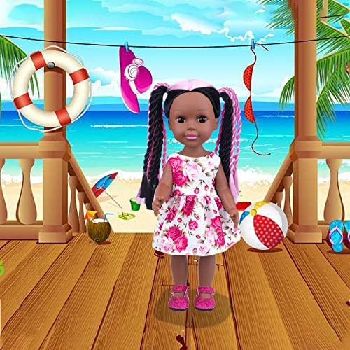 ZNTWEI 145 Inch Black Baby Doll with Clothes and Accessories Set