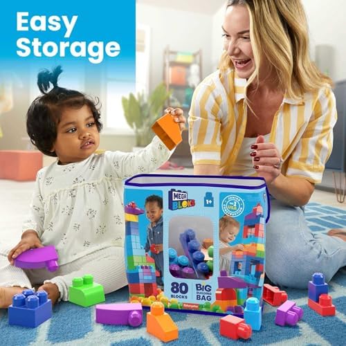 Mega Bloks First Builders 80-Piece Block Set Blue Ages 1