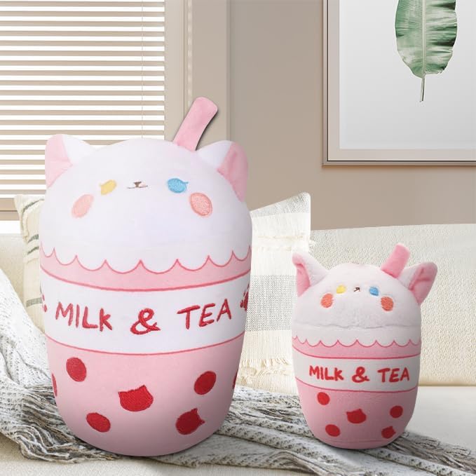 Cekalue 137 Inch Boba Milk Tea Plush Toy