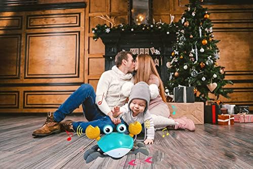Crawling Crab Baby Toy with Sensors and Lights Green