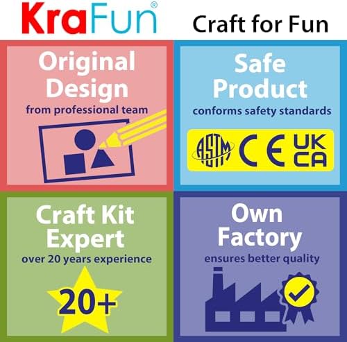 KRAFUN First Sewing Kit for Kids 7 Easy DIY Projects