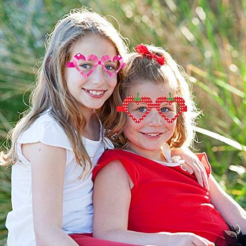 HOWAF Heart Shaped Party Glasses for Kids 27 Pack