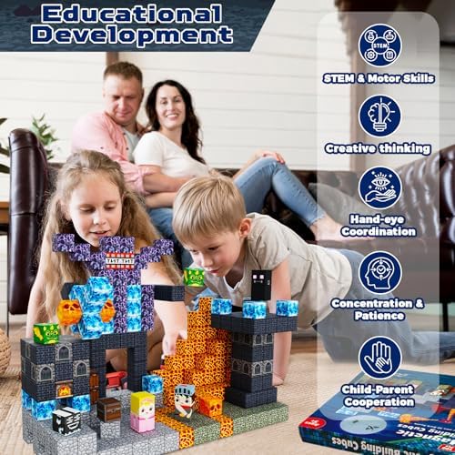 Magnetic Blocks - 100PCS Dark Mechanical Guardian Castle Building Set