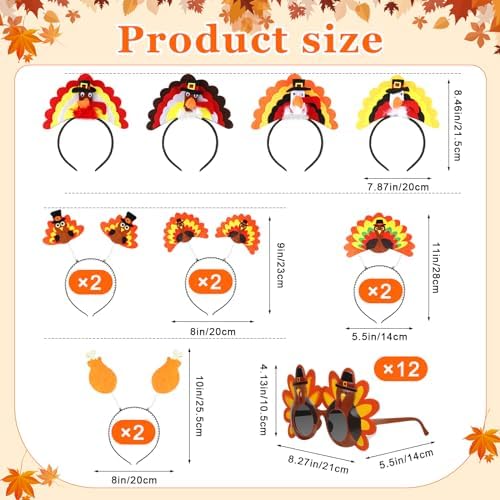 XunYee Thanksgiving Turkey Cosplay Set 24 Pcs