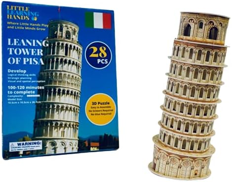 Little Learning Hands 3D Puzzles Pisa Tower Model Kit 28 Pieces
