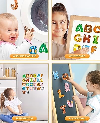 JoyCat Wooden Alphabet Magnets for Toddlers 1