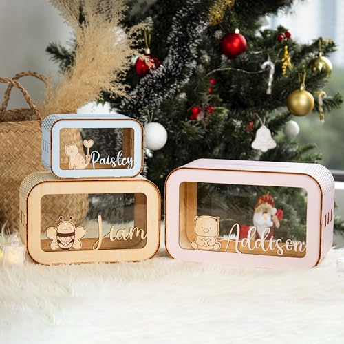 Kiuties Wooden Piggy Bank - Personalized Kids Savings Toy
