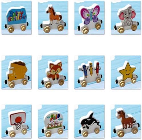 KIDZCO Wooden Character Train Puzzle with Magnets