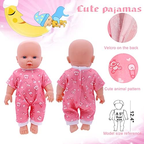 Digabi Girl Doll Clothes 8 PCS for 12 Inch Dolls