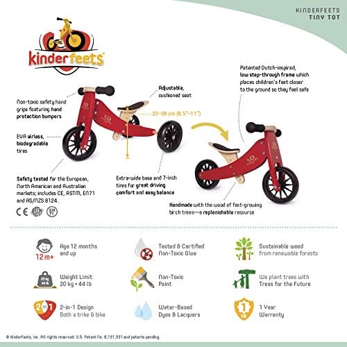 Kinderfeets TinyTot 2-in-1 Balance Bike Tricycle