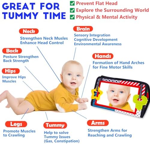 Keysense Baby Mirror Tummy Time Toy 0-6 Months