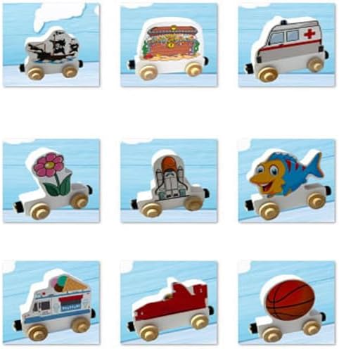 KIDZCO Wooden Character Train Puzzle with Magnets