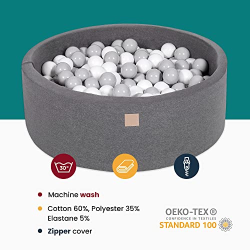 MEOWBABY Foam Ball Pit 35 x 115 in with 200 Balls