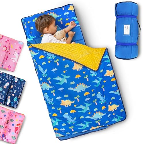 Primlect Toddler Nap Mat with Pillow and Blanket 55x35 Extra Large Sleep Bag