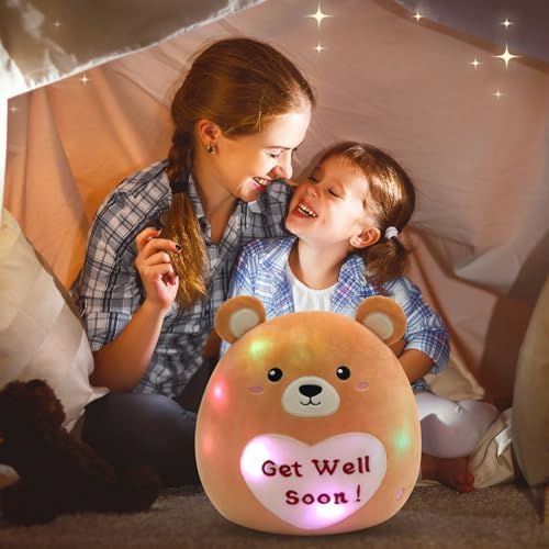 12 Glow Teddy Bear Plush Toy Get Well Soon Gift
