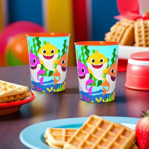 Unique Baby Shark Durable Plastic Stadium Cup - 16 oz 1