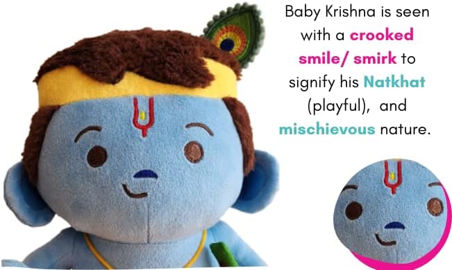 MODI TOYS - Baby Krishna Plush Toy and Book Set