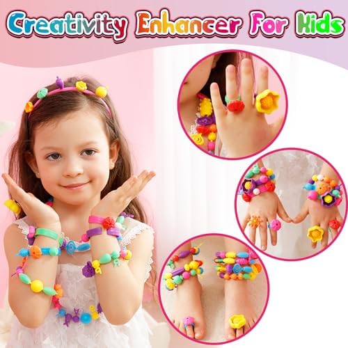 FUNZBO 520 Snap Pop Beads Jewelry Kit for Kids