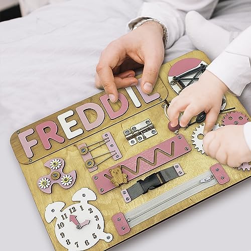 Custom Name Puzzle for Toddlers Wooden Busy Board