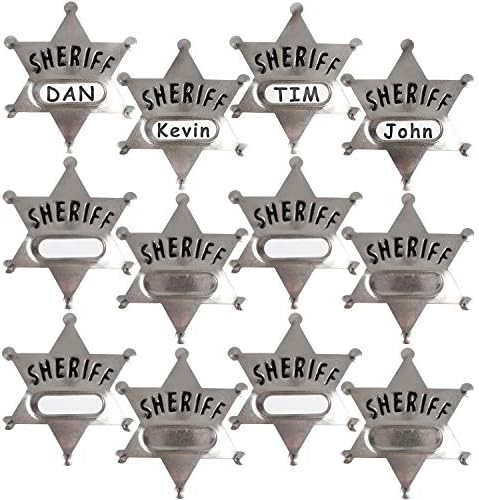 Bedwina Metal Sheriff Badges - Pack of 24