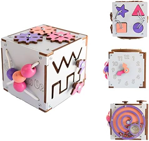 Busy Cube for Toddlers - 6-in-1 Montessori Learning Toy