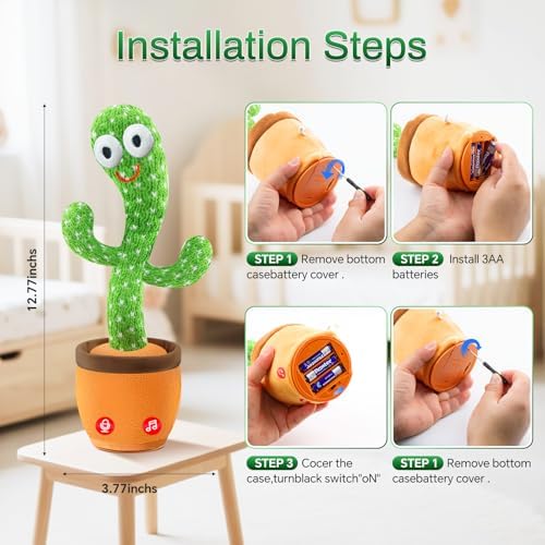 Dancing Talking Cactus Toy for Babies and Toddlers