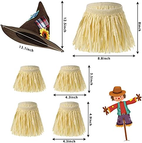 SATINIOR 6-Piece Scarecrow Costume for Kids